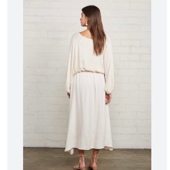 Rachel Pally Jacquard Yaritza Cream Ecru Minimalist Coastal Midi Dress Small - Picture 3 of 14